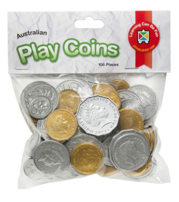 Australian Money Play Coins 106pcs