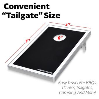 Black Edition Aluminum Cornhole Game (0.9m x 0.6m Tailgate Size)