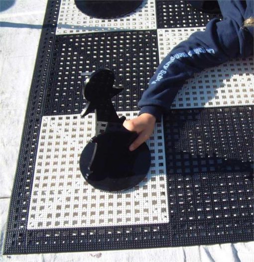 Commercial Grade Roll Up 2.4m x 2.4m Rubberised Chess Board - Tile Pack Only (64 Parts)