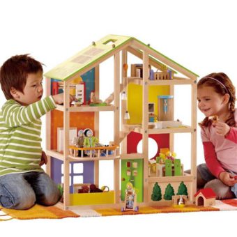 Hape All Seaons Decked Out Dolls House FREE SHIPPING
