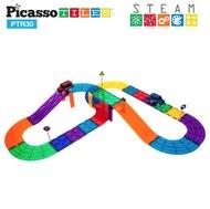 PicassoTiles 30pc Race Track PTR30 - Clear Magnetic 3D Building Blocks