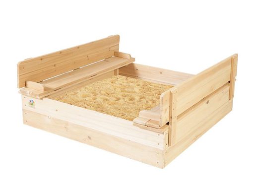 Strongbox 2 Square Small Sandpit with Folding Lid