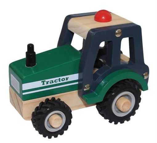 Wooden Tractor Toy Green